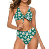 Maillots de Bain Vintage deux pièces vert