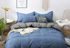 Parure de lit bleu denim