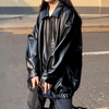 Blouson similicuir pour femme coupe oversize