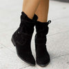 Bottes plates femme mi-hautes souples noires