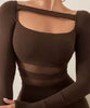 Combinaison pour femme coupe slim élégante, manches longues, design moderne, disponible chez [Nom de la Boutique].