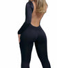Combinaison pantalon noire longue moulante