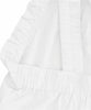 Combinaison shorty blanche ample en coton avec bretelles