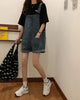 Combishort d'été en denim femme