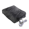 Couverture chauffante USB en polaire uni gris