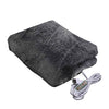 Couverture chauffante USB en polaire uni gris