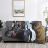 Couverture de lit à motif cheval