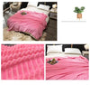 Couverture douce et chaude en flanelle rose