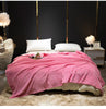 Couverture douce et chaude en flanelle rose