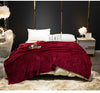 Couverture douce et chaude en polyester rouge