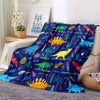 Couverture en flanelle douce motif dinosaures