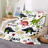 Couverture en flanelle douce motif dinosaures