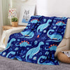 Couverture en flanelle douce motif dinosaures