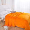 Couverture en flanelle orange