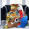 Couverture en Sherpa Mario bleue