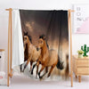 Couverture sherpa chevaux