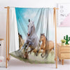 Couverture sherpa chevaux