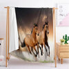 Couverture sherpa chevaux