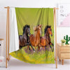 Couverture sherpa chevaux