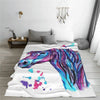 Couvertures motif cheval aquarelle