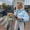 Doudoune courte bleue pour femmes
