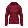 Doudoune rouge ultra-légère et fine pour femme
