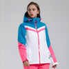 Doudoune de ski coupe-vent tricolore pour femme