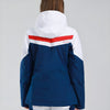 Doudoune de ski coupe-vent bleue pour femme