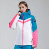 Doudoune de ski coupe-vent tricolore pour femme