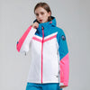 Doudoune de ski coupe-vent tricolore pour femme