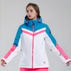 Doudoune de ski coupe-vent tricolore pour femme