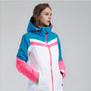 Doudoune de ski coupe-vent tricolore pour femme