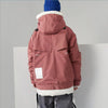Doudoune de ski mi-longue rose pour femme
