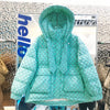 Doudoune à motifs à carreaux en duvet pour femme