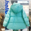 Doudoune à motifs à carreaux en duvet pour femme