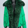Doudoune en fourrure naturelle et duvet de canard pour femme