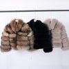 Doudoune en fausse fourrure pour femme