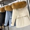 Doudoune en fourrure de raton laveur pour femme