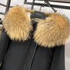 Doudoune en fourrure de raton laveur pour femme