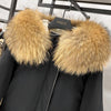 Doudoune en fourrure de raton laveur pour femme