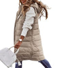 Doudoune longue sans manches pour femme