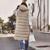 Doudoune longue sans manches pour femme