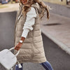 Doudoune longue sans manches pour femme