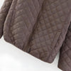 Doudoune marron courte et matelassée pour femme