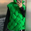 Doudoune matelassée vert fluo sans manches