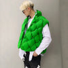 Doudoune matelassée vert fluo sans manches