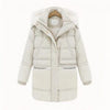 Doudoune mi-longue en duvet de canard pour femme