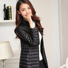 Doudoune noire longue et fine pour femme