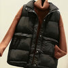 Doudoune noire sans manches pour femme