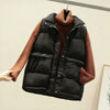 Doudoune noire sans manches pour femme